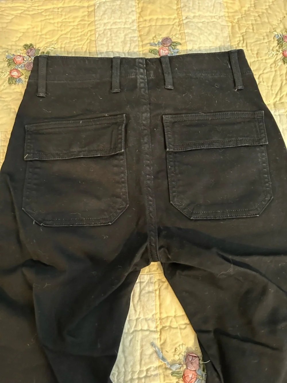 Vince Black Stretch Cotton Utility Pants - Picture 2 of 6